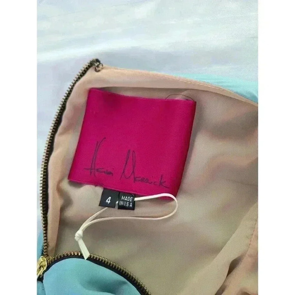 Heidi merrick double silk Huntington Colourblock‎ dress size 4 - Picture 6 of 11